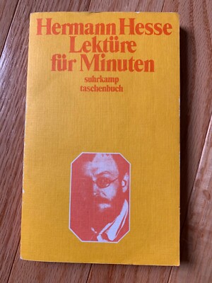 Vintage 1977 LEKTURE FUR MINUTEN: Suhrkamp Taschenbuch By Hermann Hesse BOOK