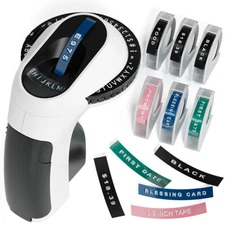 Phomemo E975 3D Embossing Label Maker Handheld with 6 Label Tapes 3/8" for Dymo