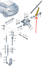 VW TAIGO CS Heckklappen-Scheibenwischerarm 2G7955707A9B9, NEU, ORIGINAL