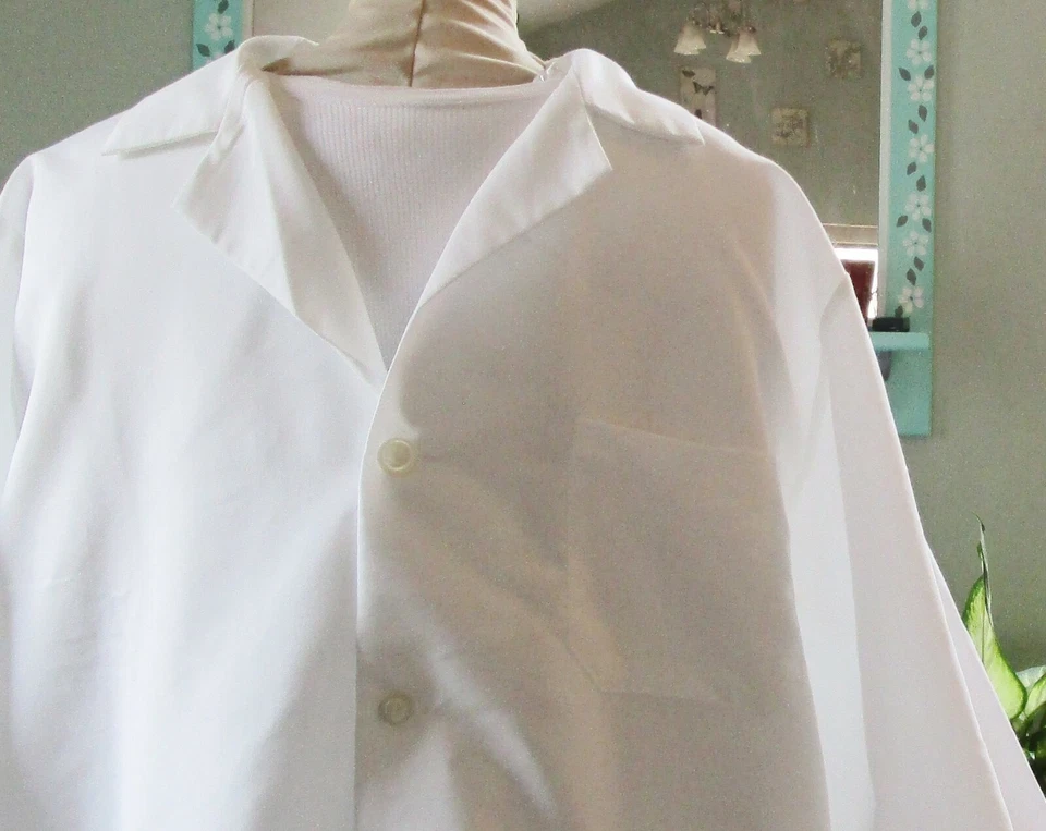 Abrigo de laboratorio Best Medical L/S para hombre botón 3 bolsillos 42" de largo talla XS - 2X blanco Foto 2 de 4