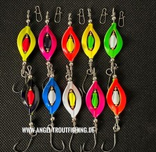 🐟 Twisted Trout Spoon 3,4g Forellenblinker Japan aktiv Teich Bach Area UL