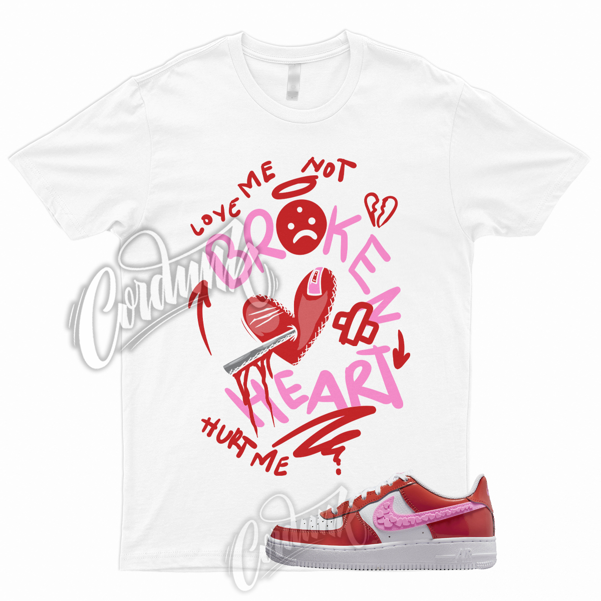 BROKEN T Shirt to Match Air Force Low GS Valentines Day 2023 Pink Red Air  Max