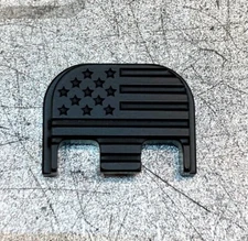 Aluminum Blacked Out Flag Back Plate For Glock (Choose Model)