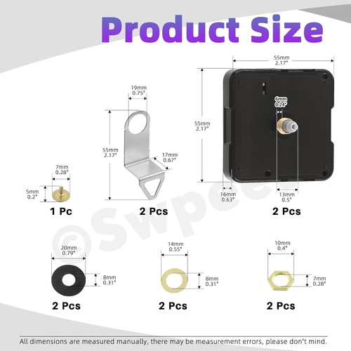 Aloneaka Silent Quartz Clock Movement diy Boxed repair kit. Buy One Get One Free - Picture 2 of 7