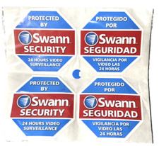 New 4 Swann Monitoring Sticker 2 English  2 Spanish 