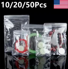 10-50X Thicken PVC Self Seal Bags Clear Anti-oxidation Plastic Jewelry Pouches