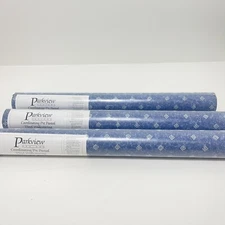 3 Rolls 56 sq ft Each Parkview Designs Pre Pasted Vinyl Wallcovering Blue White