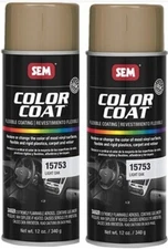 SEM COLOR COAT LIGHT OAK Vinyl Spray Auto Paint 12 oz. SEM 15753 (2 Pack)