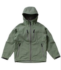 Snow Peak GORE-TEX Rain Jacket Green Waterproof Recycled Polyester Used