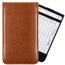 Leather Golf Scorecard Holder  Yardage Book Cover  Scorecard n Pencil Inclu...