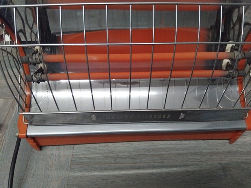 Vintage Morphy Richards zwei Bar Elektrokamin Heizung, Retro getestet rot - Bild 18 von 19