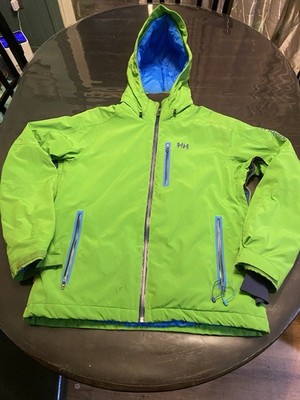 Helly Hansen Jacket Mens Large Motion Insulated Ski Jacket Green SnowBoard Recco