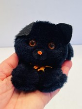 Vintage Hallmark Black Cat Finger Puppet Plush Stuffed Animal 1983 Toy BIN 36