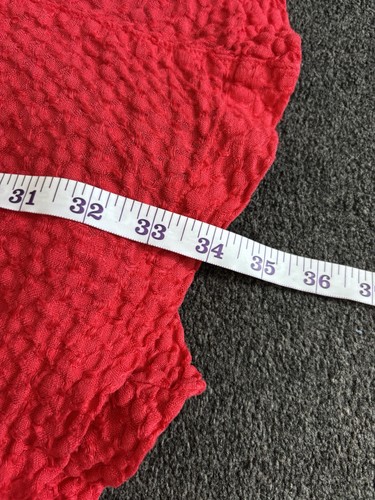 Sahara Top Damen Gr. M rot Leinen Tunika Waffel Lagenlook Tasche Halbarm - Bild 8 von 9