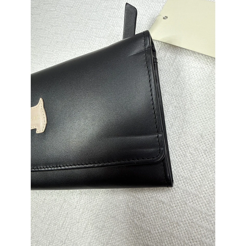 Cartera de cuero negra Radley London Heritage Rad Matinee nueva con etiquetas con detalles para perros Foto 4 de 4