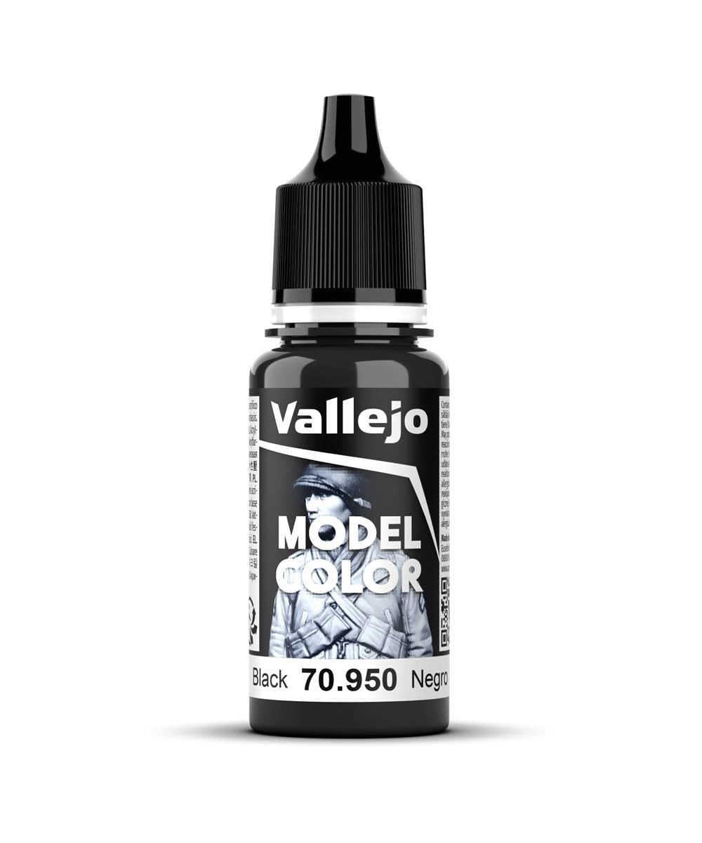 Vallejo Model Color 17 ml Acrylic Paint - Matt Black - Image 2