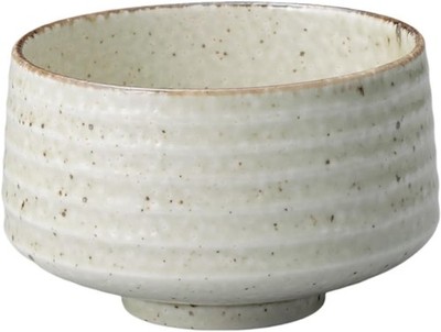 Ale-net Matcha Schale mit Rostrand Hiwa Muster Keramik Mino Ware Made in Japan