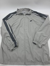 Nike Full Zip Jacket Mens 2XL Gray Longsleeve Embroidered Swoosh. 40801