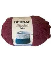 BERNAT BLANKET EXTRA BURGUNDY PLUM 100% POLYESTER YARN 97 YARDS