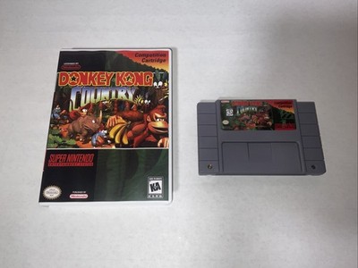 Donkey Kong Country Competition Cartridge SNES, Tested Working With Case (Read)