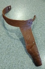 1975 Marx Johnny West JWA Brown Quick Draw Gun Belt w/open Holster