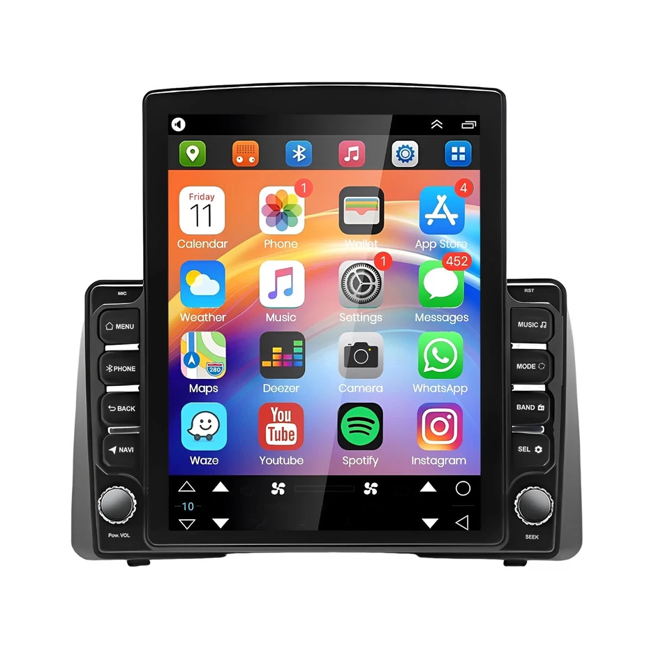 Android Car Play Stereo Radio Build-in GPS BT Navi For Dodge Grand Caravan 11-20 - Imagem 3 de 4