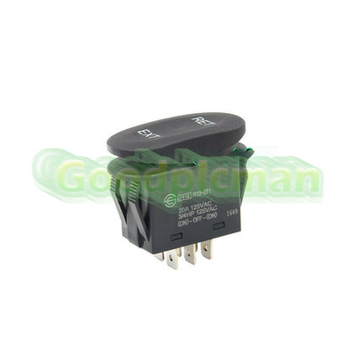 1PC   SCI R13-271  6Pins 3 positions 20A/125VAC Rocker Switch