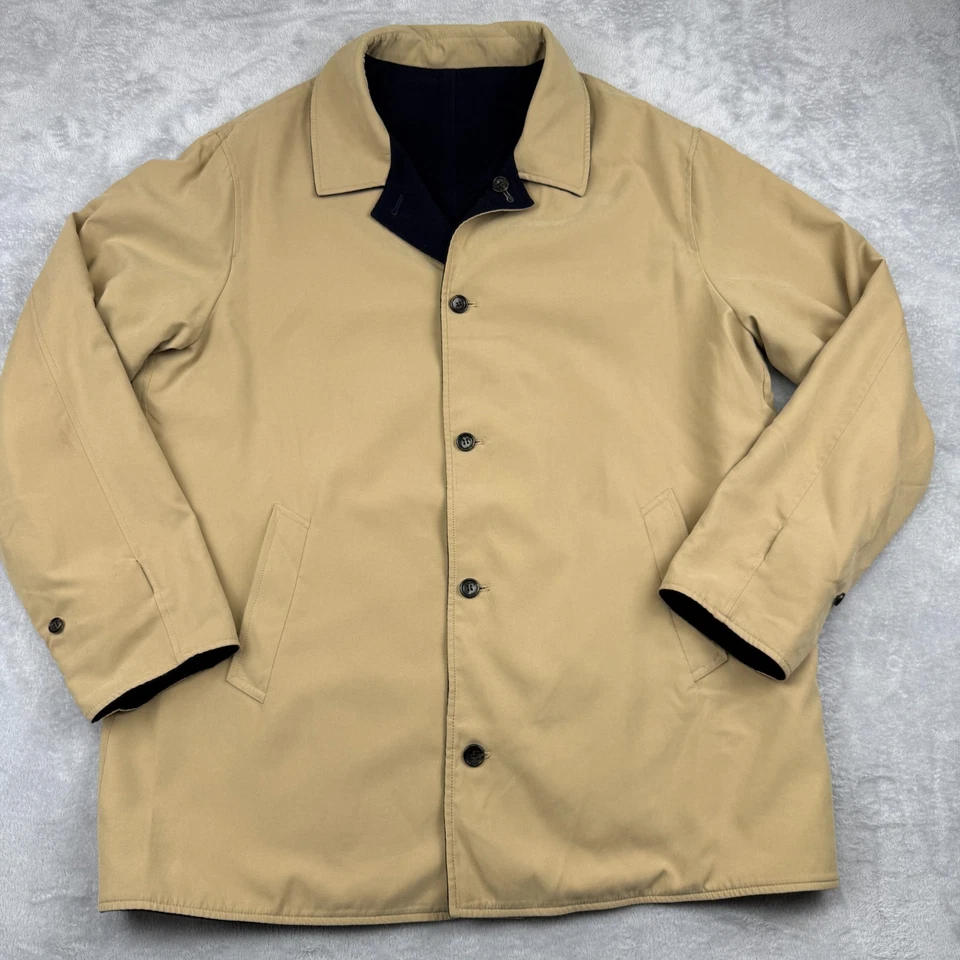 Peter Millar Reversible Jacket 2XL Blue Tan Wool Cashmere Blend Outerwear 2 in 1 - Image 4 of 4