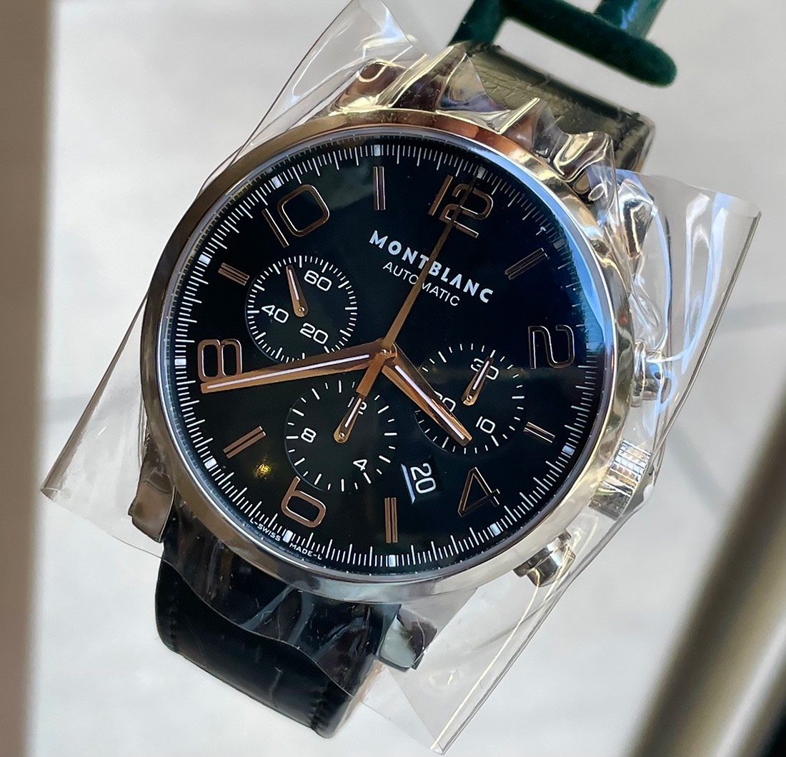 Montblanc Timewalker Chronograph Automatic Black Dial Rose Gold