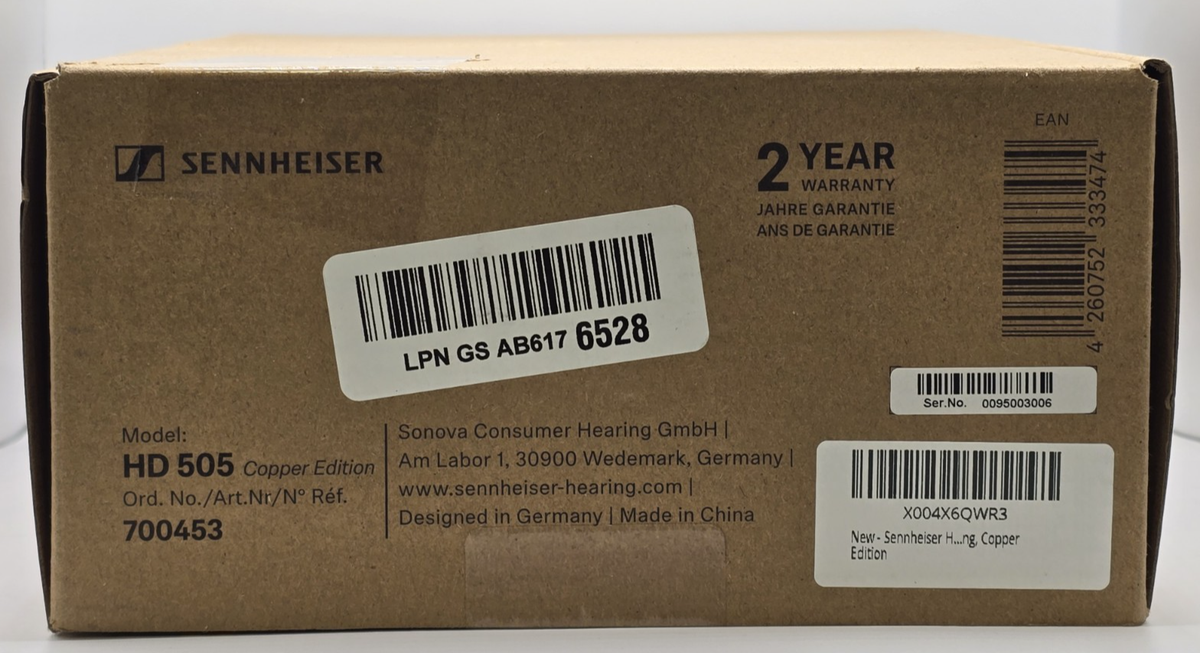 Sennheiser HD 505 Wired Headphones Over Ear with Transparent Sound