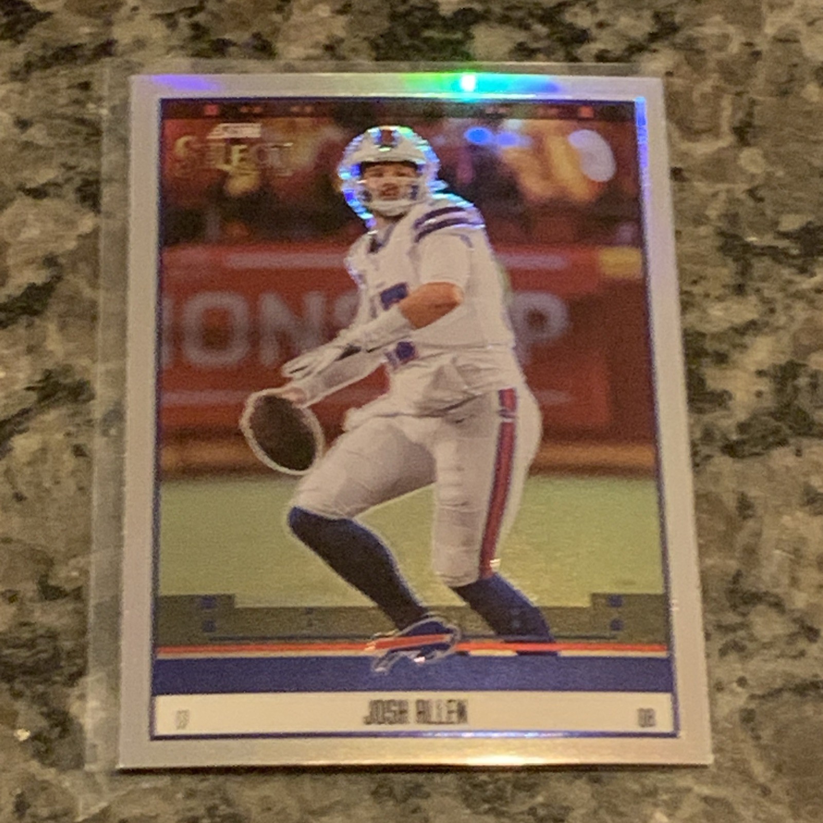 Josh Allen 2025 Panini Select #16 Score Select Throwback Silver Prizm Bills MVP