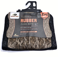 Premium Rubber Floor Mats Mossy Oak 2pc Set Strong Durable Anti Slip Nibs