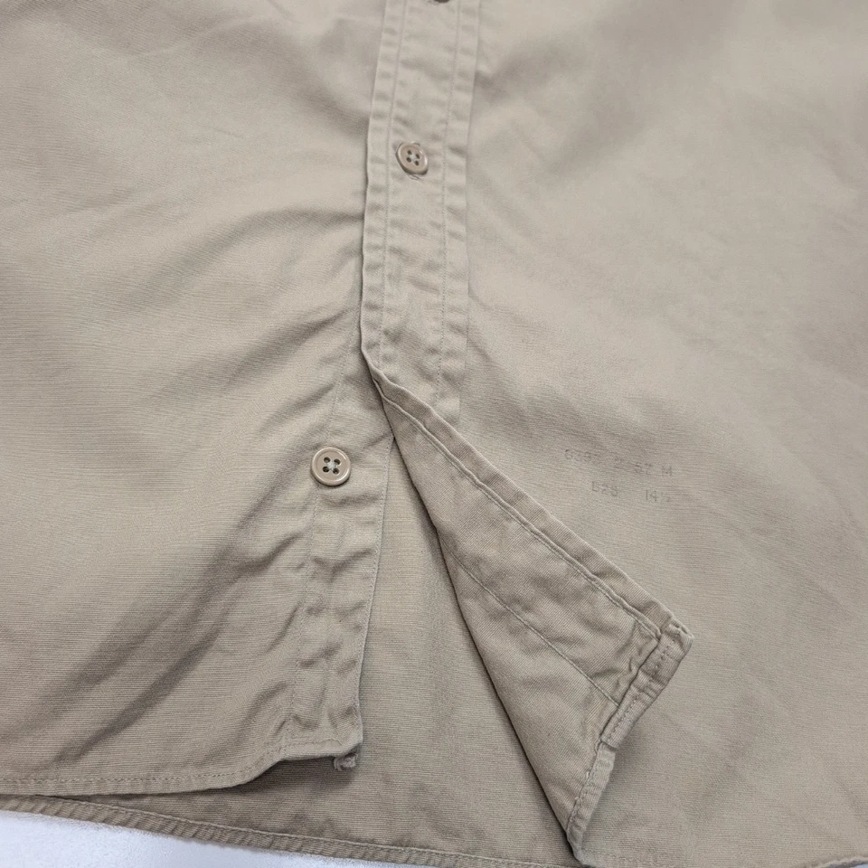 Chemise Creighton Made in USA S 14½ Marron Clair Poplin Coton Homme - Photo 4/4