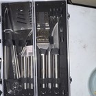 Kalamazoo Portable BBQ Tool Set w/ Case Spatula Tongs Fork Skewers Black — photo 5