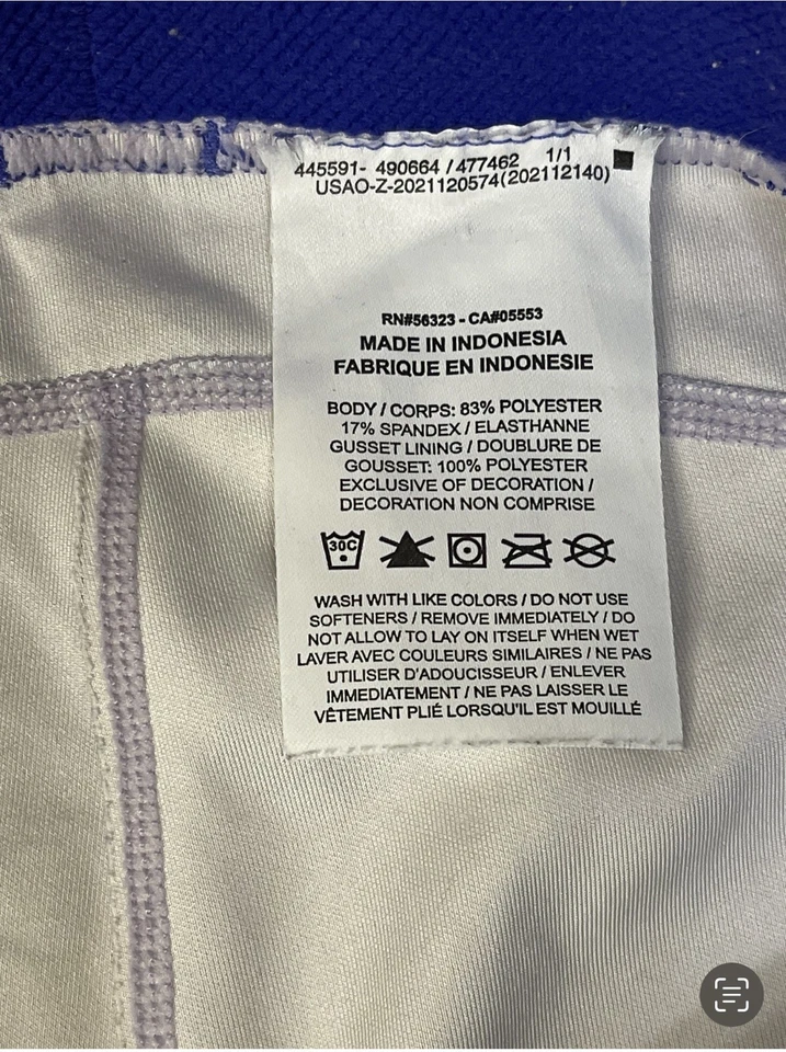 Nike Pro Niñas Talla M Pantalones Cortos Atléticos para Correr Estampado Azul Ajustado Cintura Elástica Foto 4 de 4