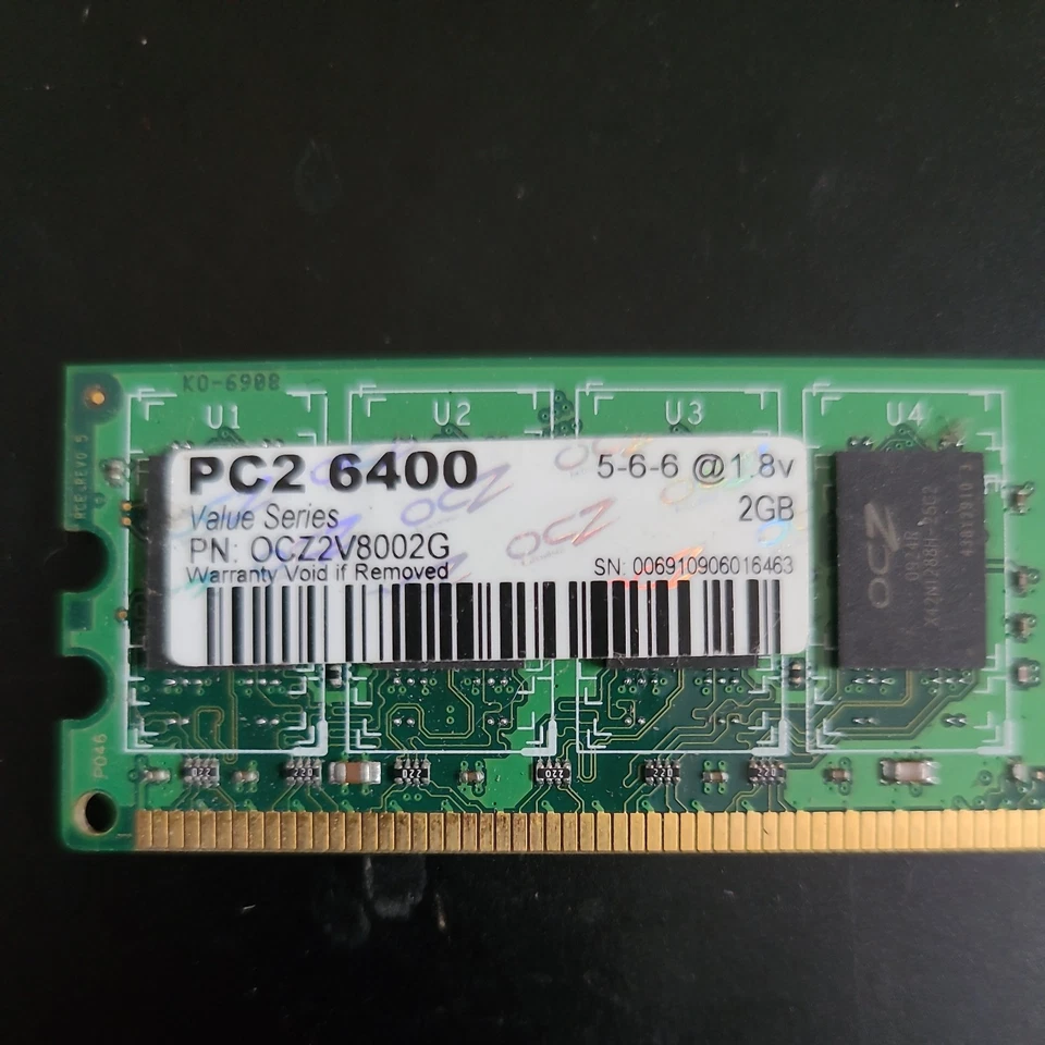 PC2 6400 2GB RAM Memory Value Series OCZ2V8002G - Image 2 of 4