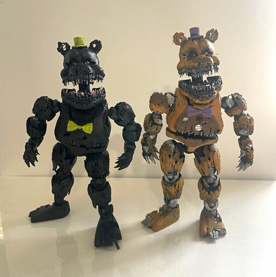 Five Nights at Freddy s 4 Nightmare Fredbear & Nightmare custom Figures