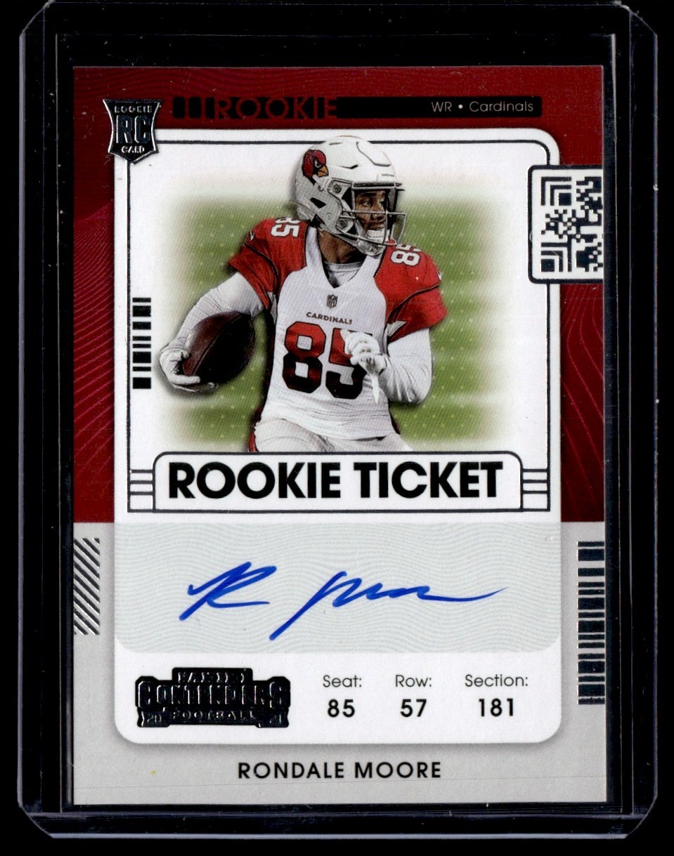 2021 Panini Contenders Rookie Ticket Variation Auto Rondale Moore #116