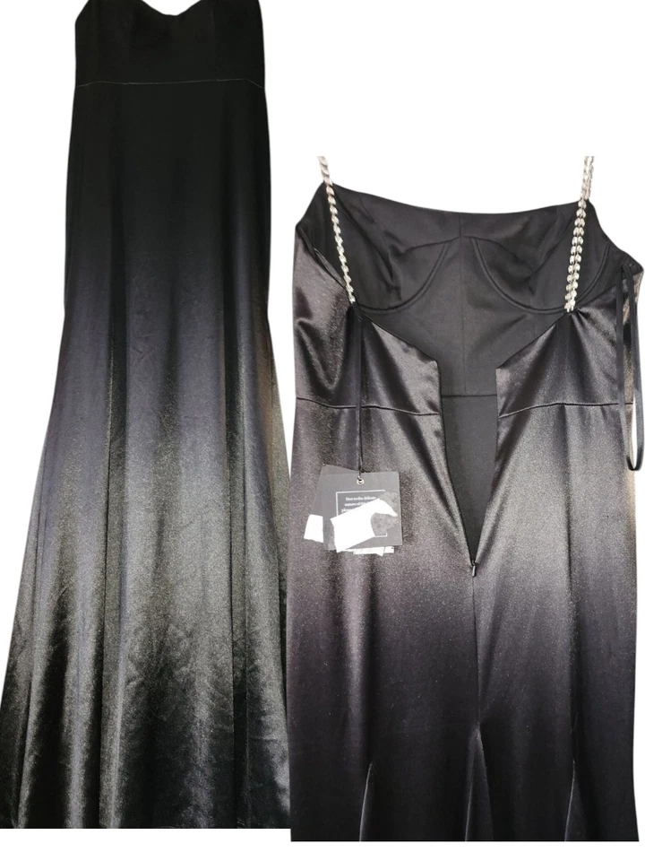 $398 Mac Dugal 黑色连衣裙,尺寸 6,舞会,礼服 — 第 3/4 张图片