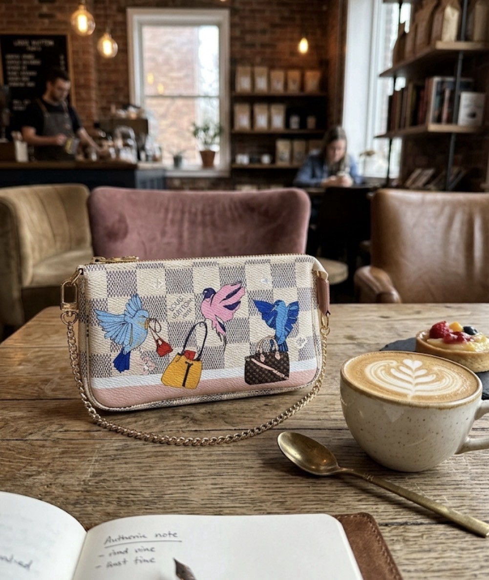 Louis Vuitton Limited Edition Animation Mini Pochette Damier Azur