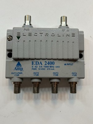 ELECTROLINE EDA2400 CATV RF ANTENNA AMPLIFIER with 4-Port Distribution