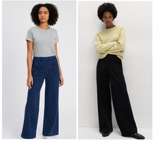 Ex M&S Ladies Trouser Denim Elasticated Waist Wide Leg Size 6-20, RRP £35