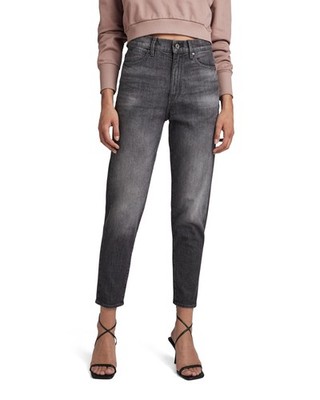 G-Star, Damen, Jeans, Straight, Janeh Ultra High Mom Ankle Wmn,Grau, W26 L28
