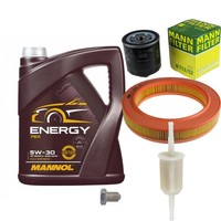 Mann Inspektionspaket Filterset 5L Mannol Energy 5W-30 FüR VW Polo 1.0 Cat