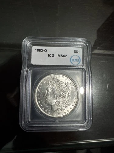 1883-o Morgan Silver Dollar ICG MS 62 Very Clean Coin