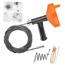 33 Feet Drain Snake Auger, Plumbing Snake Drain Hair Clog Drain Auger 33 Feet