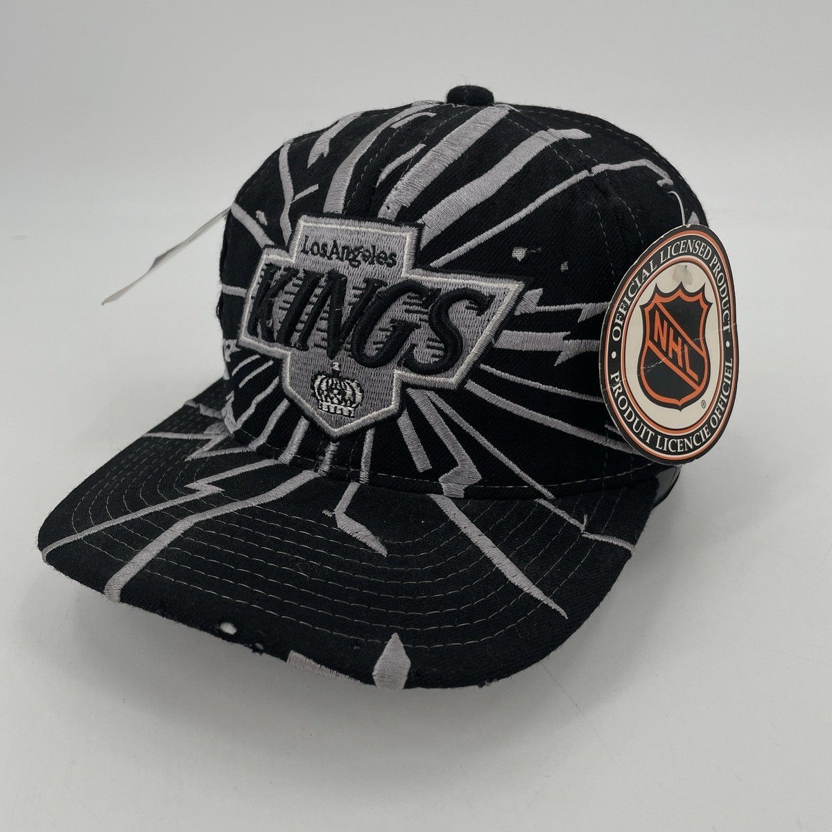90s NHL Los Angeles KINGS アクリルウールキャップ　刺繍 90s NHL Los Angeles KINGS アクリルウールキャップ 刺繍