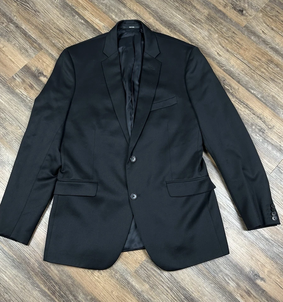 Theory Blazer Jacket Men's 42R Black Two-Button USA Union Made Double Vent - Image 2 of 4
