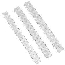 3 Styles Irregular Ruler,Metal Craft Ruler Tearing Ruler for Embossing1992