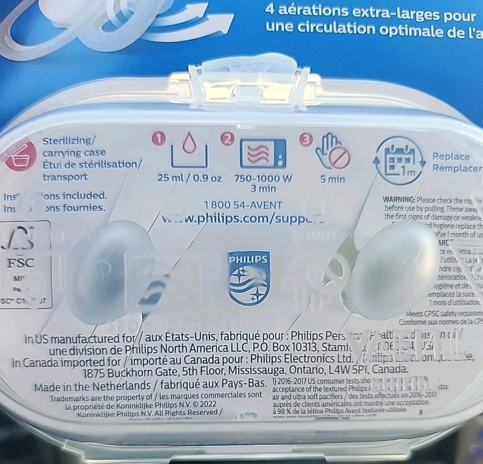 Chupete PHILIPS AVENT Ortodoncia 0-6 Meses Ultra Air Pack 2 Foto 3 de 4